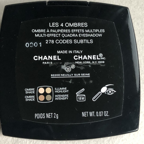 Тени Chanel 278 Codes subtils
