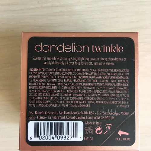 Хайлайтер BENEFIT dandelion twinkle mini