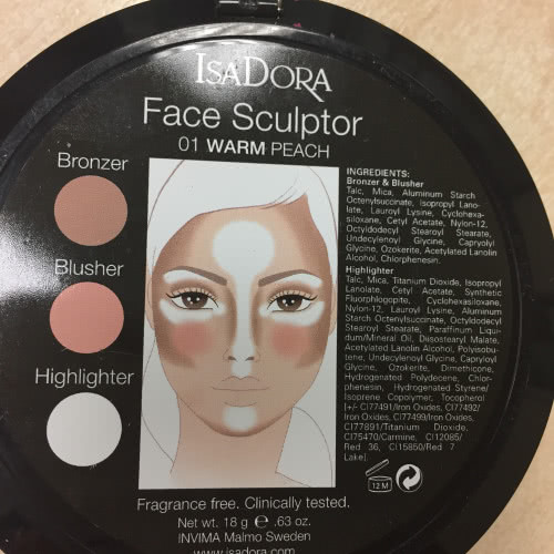 Средство-скульптор для макияжа IsaDora Face Sculptor (bronzer, blusher, highlighter)