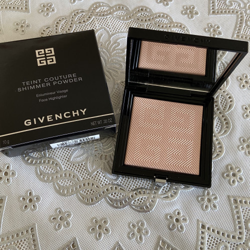 Новая Givenchy Teint Couture Shimmer Powder Пудра-хайлайтер для лица -01 мерцающий розовый