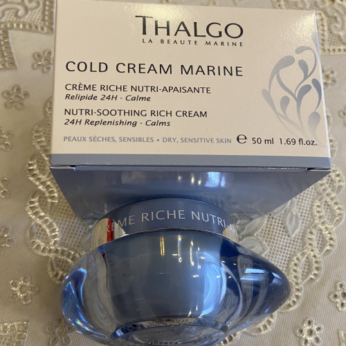 СРОК 02.2024г, Новый THALGO Крем восстанавливающий для сухой и чувствительной кожи Cold Cream Marine-50ml