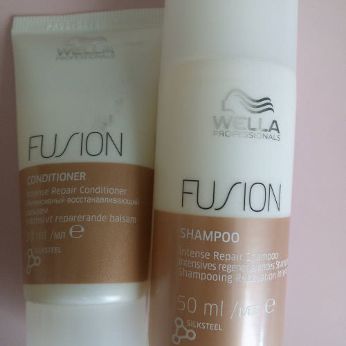 сет Wella Professionals Fusion Shampoo+Conditioner - Интенсивно восстанавливающий шампунь и бальзам для волос