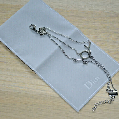 Новый серебристый браслет-цепочка Dior Joy