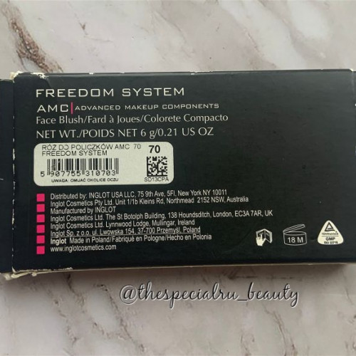 Румяна Inglot Freedom System AMC Face Blush