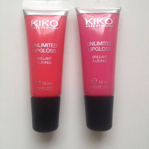 сет новых блесков Kiko unlimited lipgloss оттеноки 09 + 10 (оба вместе)