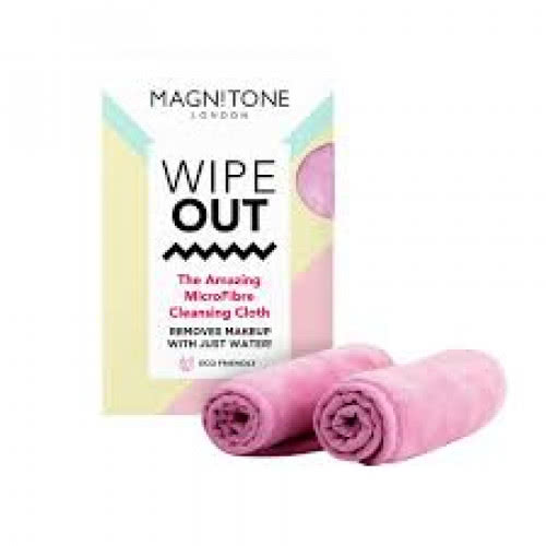 Косметическое полотенце Magnitone London WipeOut! MicroFibre Cleansing Cloth with Antibacterial Protection — розовое (3 шт.)