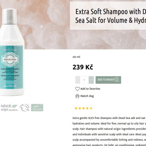 АКЦИЯ +++ шампунь Manufaktura Extra Soft Shampoo with Dead Sea Salt новый