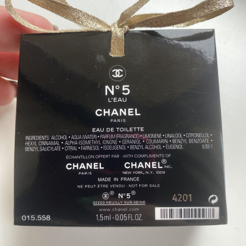 Миниатюра Chanel n5, edt 1,5 мл