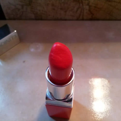 Clinique pop lip colour + primer + rouge intense + base 06 POPPY POP