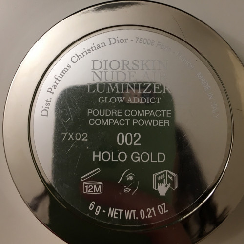 Хайлайтер diorskin nude air luminizer holo gold 002