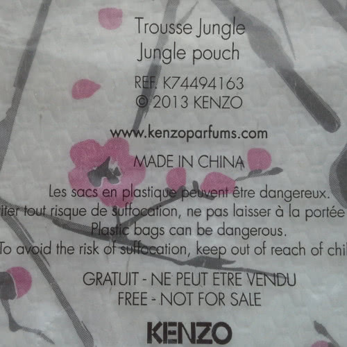 Kenzo, красная косметичка Jungle