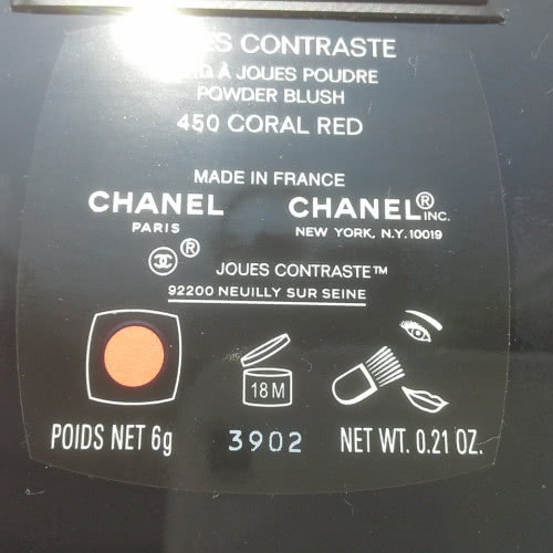 Шанель, румяна 450 Coral Red