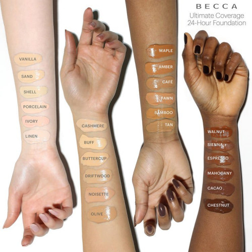 becca ultimate coverage 24 hour foundation amber/shell