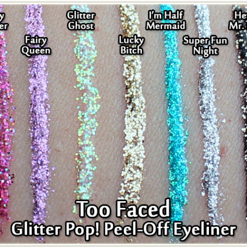 TOO FACED Glitter Pop! Peel-Off Eyeliner fairy queen/kitty glitter