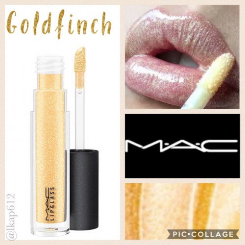 MAC lipglass beaux/ goldfinch/ obviously bare