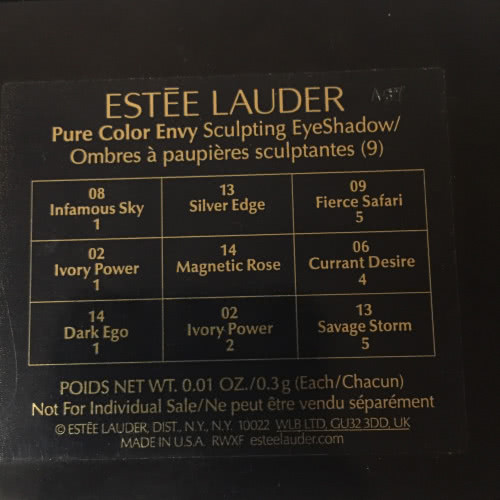 Палетка моно теней Estée Lauder (08,13,09,02,14,06)
