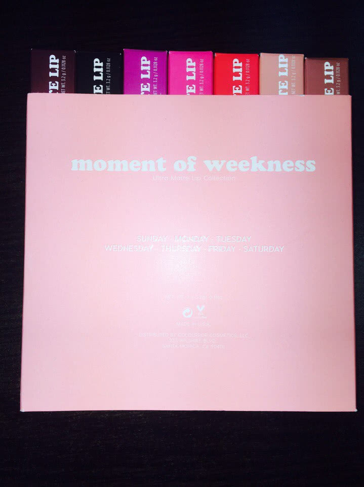 РАСПРОДАЖА! Новый набор помад Colourpop Moment of Weekness + бесплатная доставка