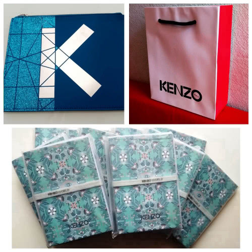 SALE! Набор KENZO - блокноты + косметички + фирменные пакеты.