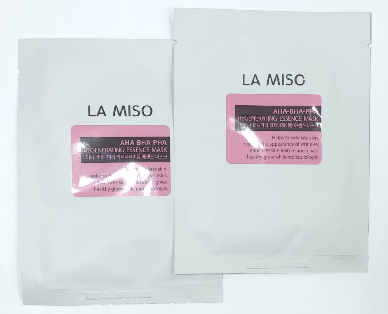 La Miso  AHA-BHA-PHA regenerating essence mask Ампульная обновляющая маска с кислотами.