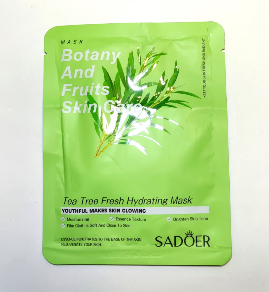 Sadoer Botany And Fruits Тканевая маска для лица с чайным деревом