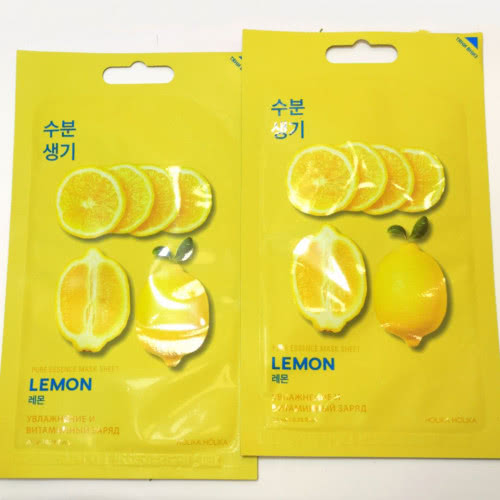 Holika Holika - Маска для лица тканевая тонизирующая Pure Essence Mask Sheet Lemon