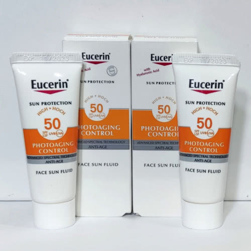 Eucerin, SUN Protection Солнцезащитный флюид с защитой кожи от фотостарения для лица SPF 50.