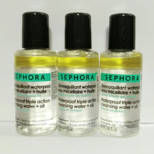 SEPHORA Двухфазная мицеллярная вода для снятия водостойкого макияжа.