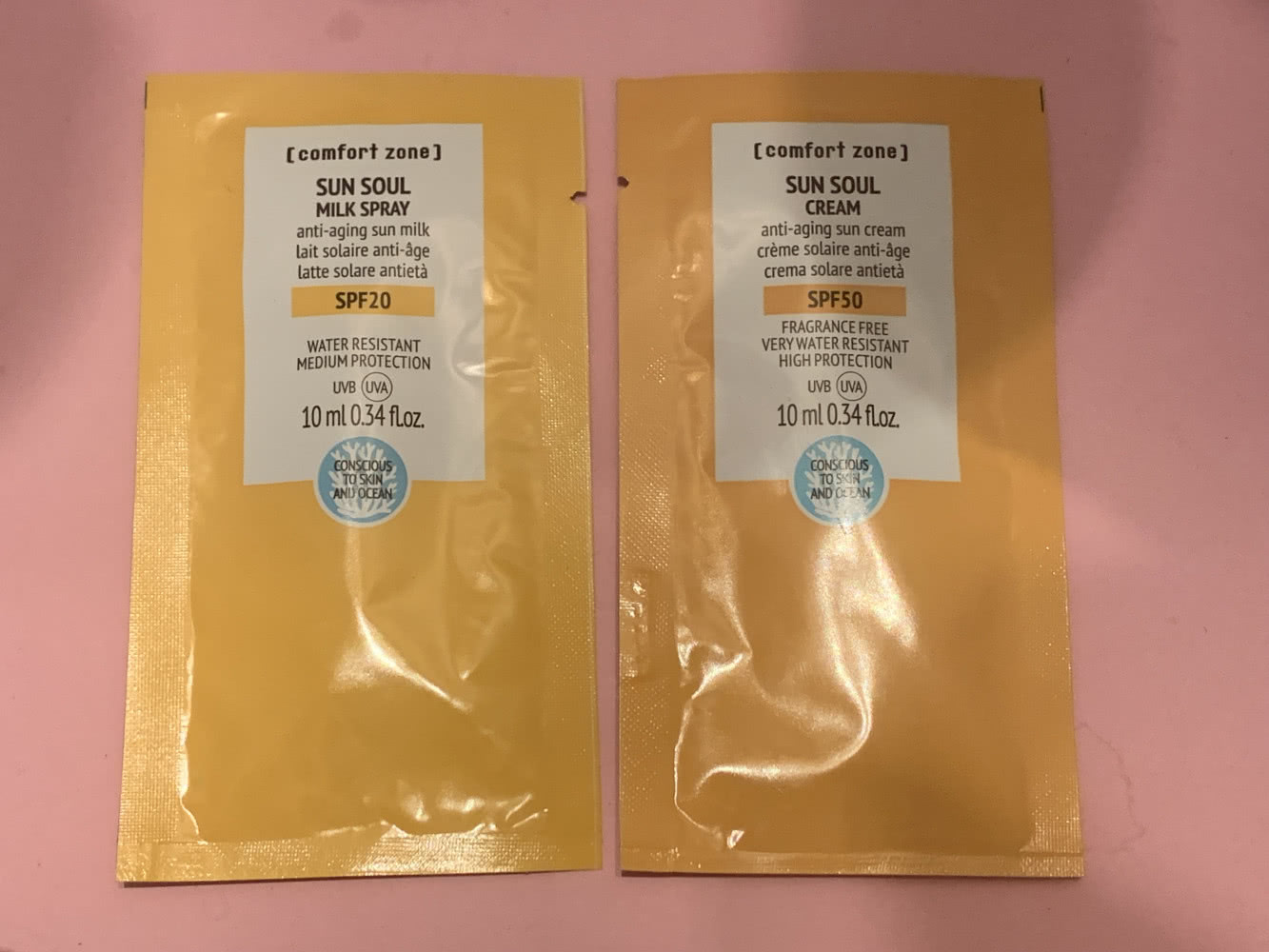 Comfort Zone Sun Soul Cream SPF50&Milk SPF20 по 10 ml