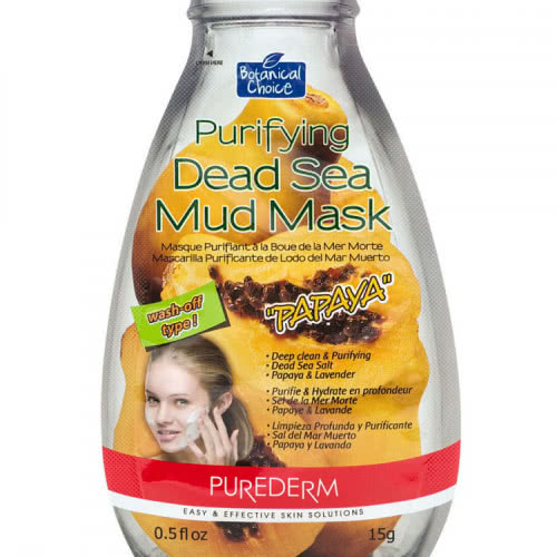 Purederm / Очищающая маска с глиной Мертвого моря "Папайя"