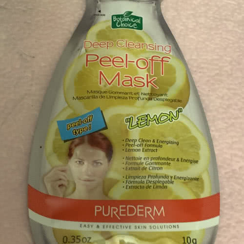 ГЛУБОКО ОЧИЩАЮЩАЯ МАСКА-ПЛЕНКА Лимон Purederm Deep Cleansing Peel-Off Mask "lemon"