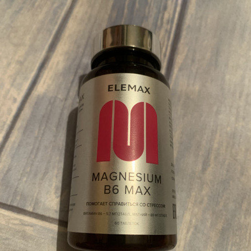 Elemax, Magnesium B6 Max, 60шт