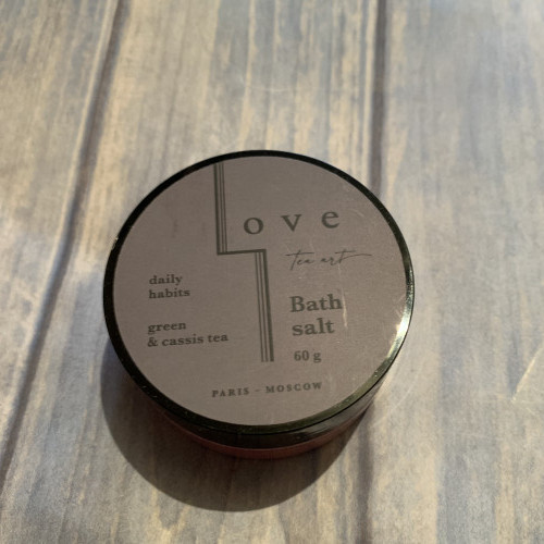 Love Tea Art, Bath Salt Green Tea & Cassis, 60g