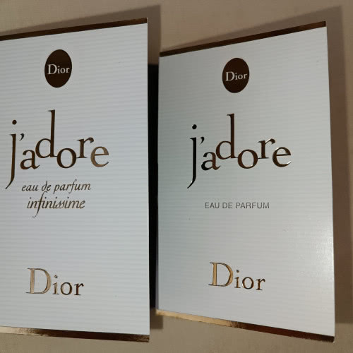 Сэмплы Dior J'adore и j'adore infinissime