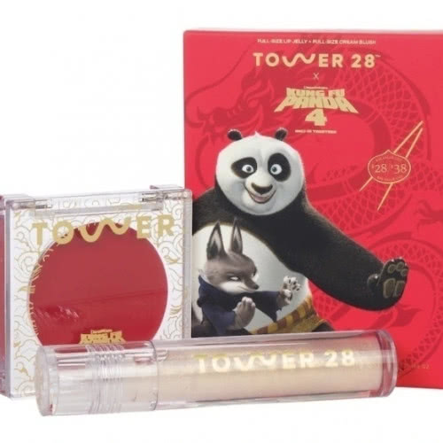 Tower 28 Beauty - Tower 28 X Kung Fu Panda 4 Cream Blush + Lip Gloss Kit  Набор кремовых румян и блеска для губ