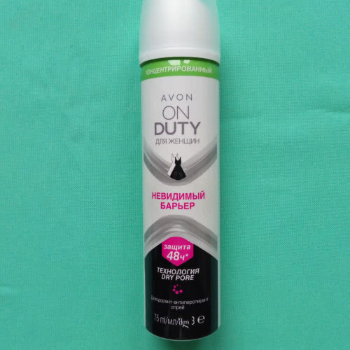 Концентрированный дезодорант-антиперспирант спрей для женщин Невидимый барьер 75мл On Duty Avon
