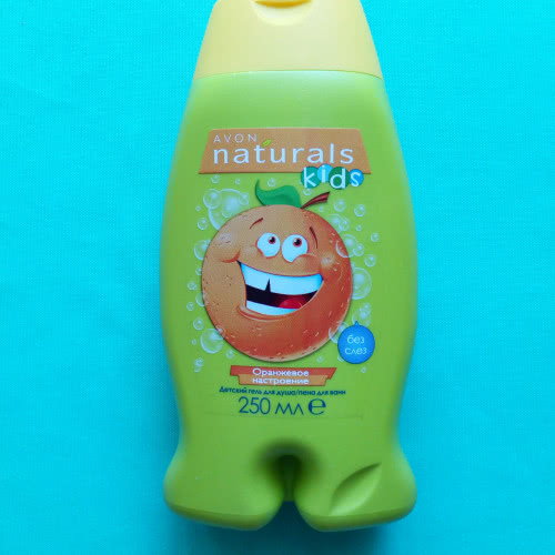 Детский гель для душа/пена для ванн Оранжевое настроение 250мл Avon Naturals Kids