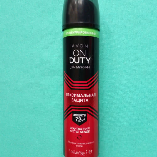 Концентрированный дезодорант-антиперспирант спрей для мужчин Максимальная защита на 72ч 75мл On Duty Avon