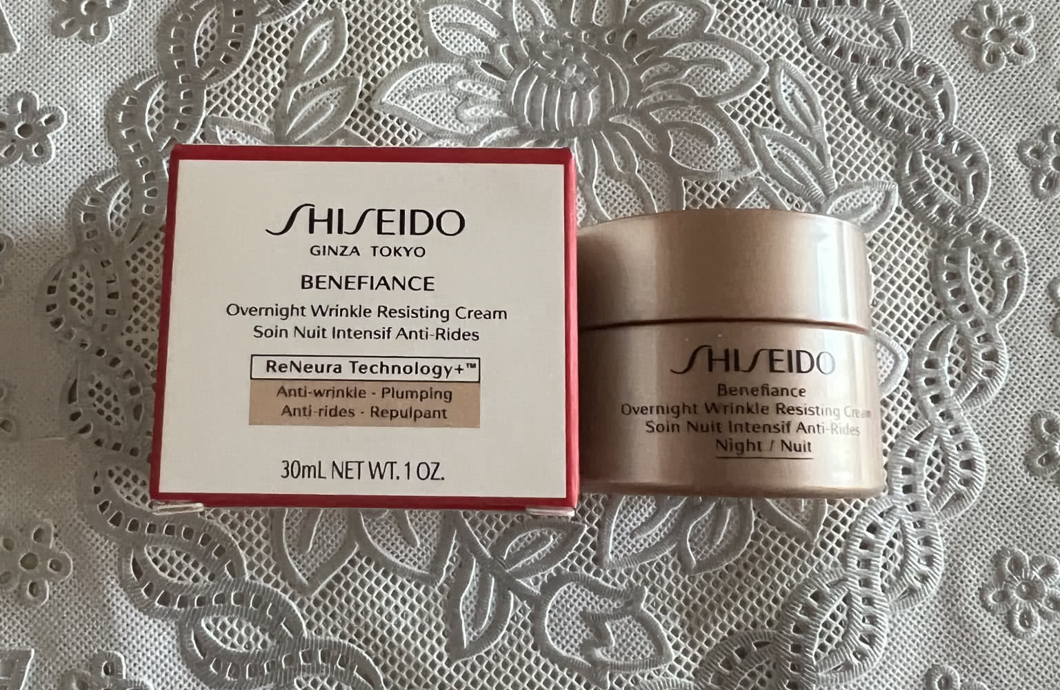 Shiseido ночной крем разглаживающий морщины -30мл