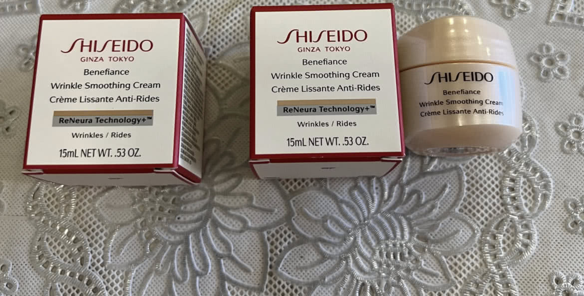 СРОК 09.2023г, Shiseido крем разглаживающий морщины -15мл