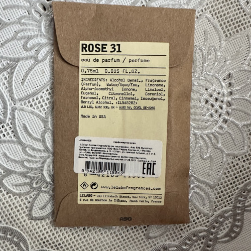 Пробник Le Labo- Rose 31