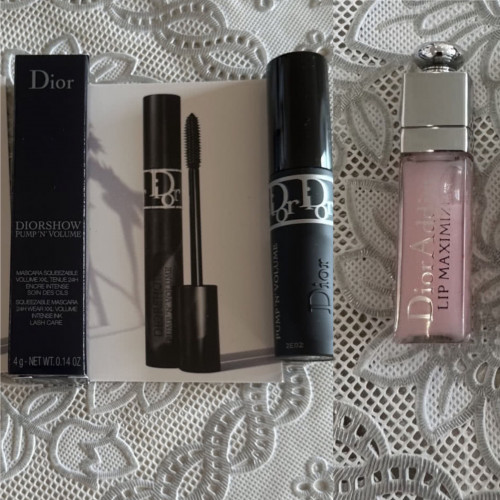 Набор Dior (миниатюра тушь для ресниц -4g+миниатюра Dior lip maximizer 2ml)