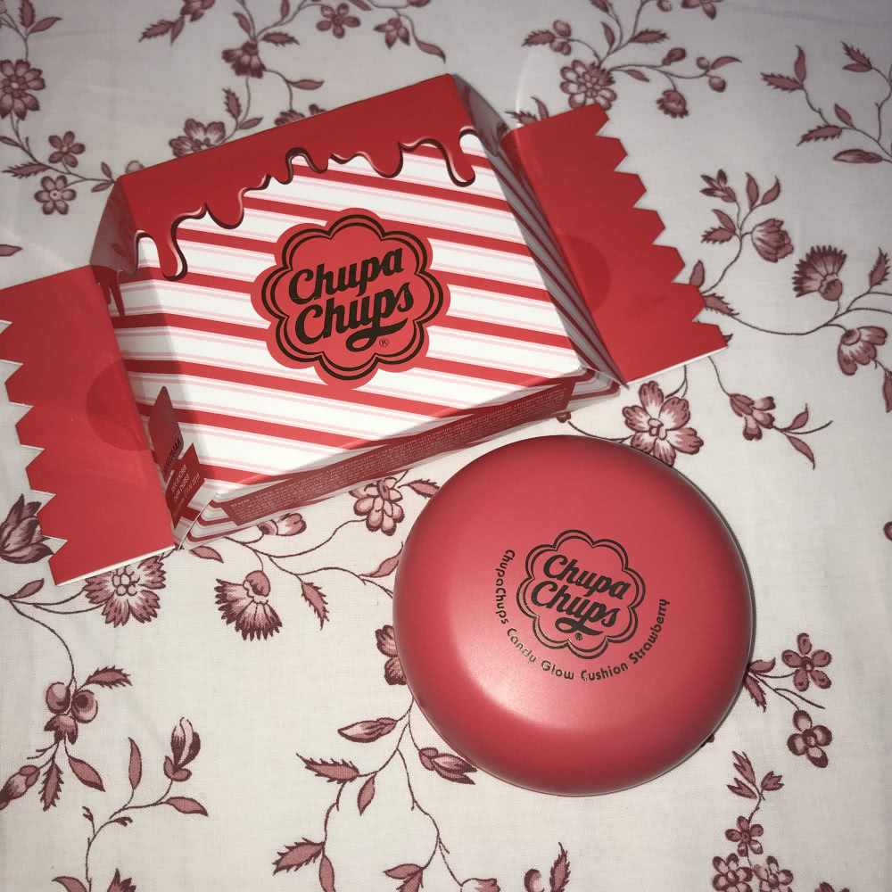Chupa Chups candy glow cushion strawberry spf50+ pa+++ тональная основа-кушон