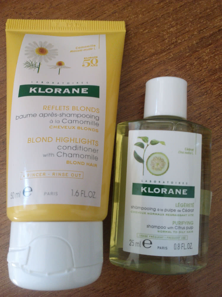 Сет Kloran (klorane reflets blonds оттеночный кондиционер+Klorane Shampoo with citrus pulp(шампунь с мякотью Цитрона)
