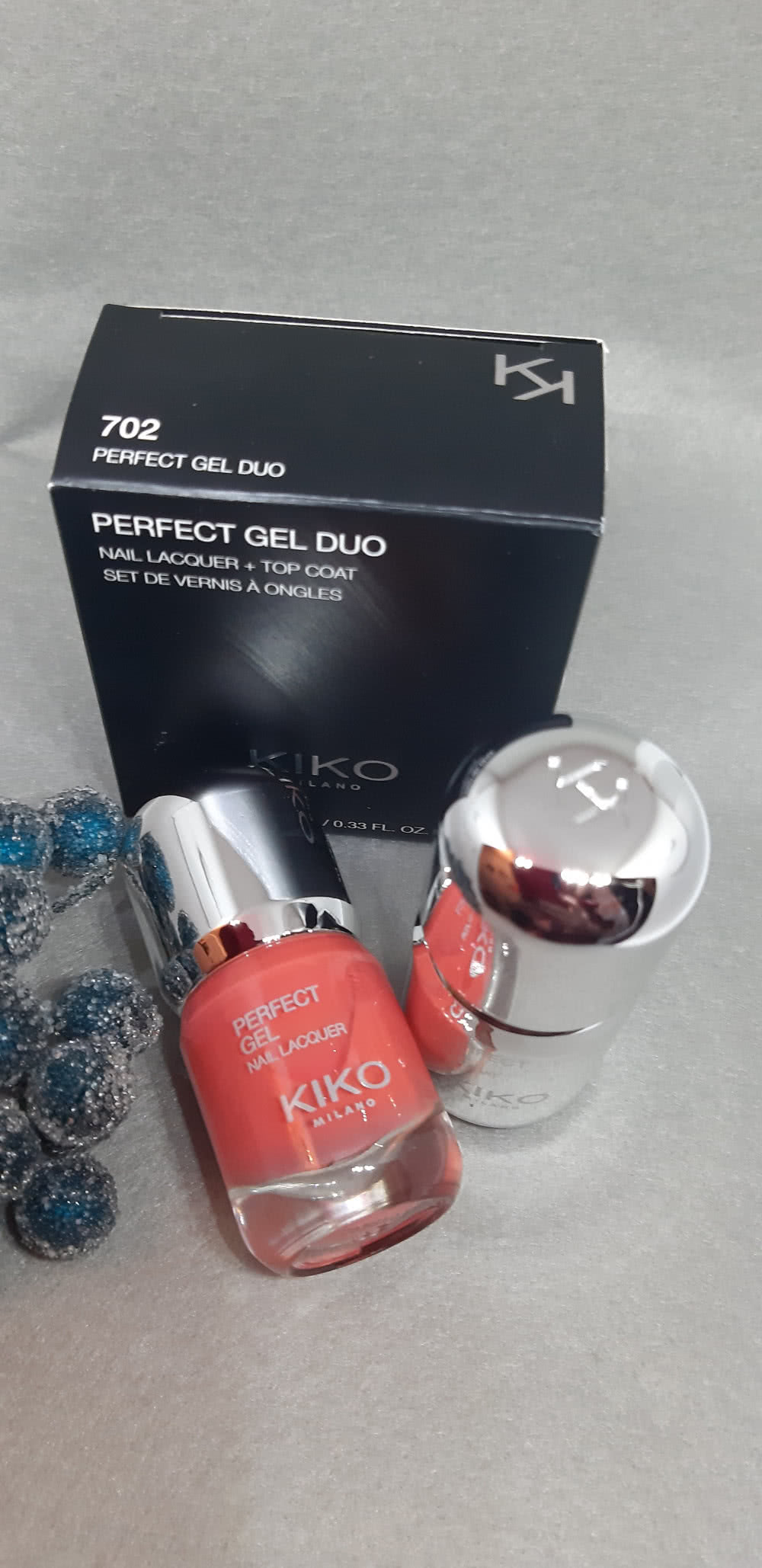 Kiko milano набор лак для ногтей+верхнее покрытие топ