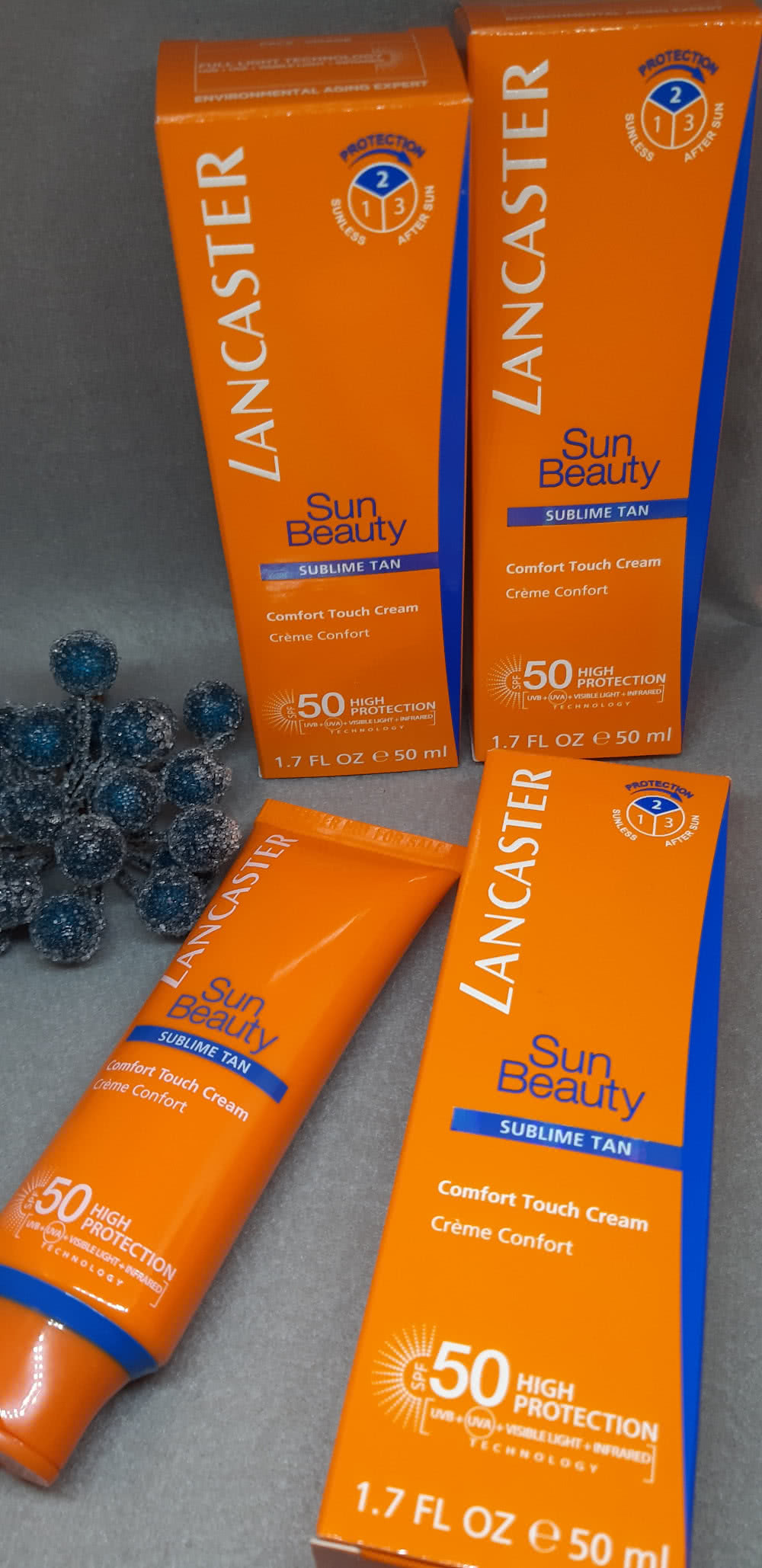 Lancaster sun beauty spf 50 шелковистый крем для лица