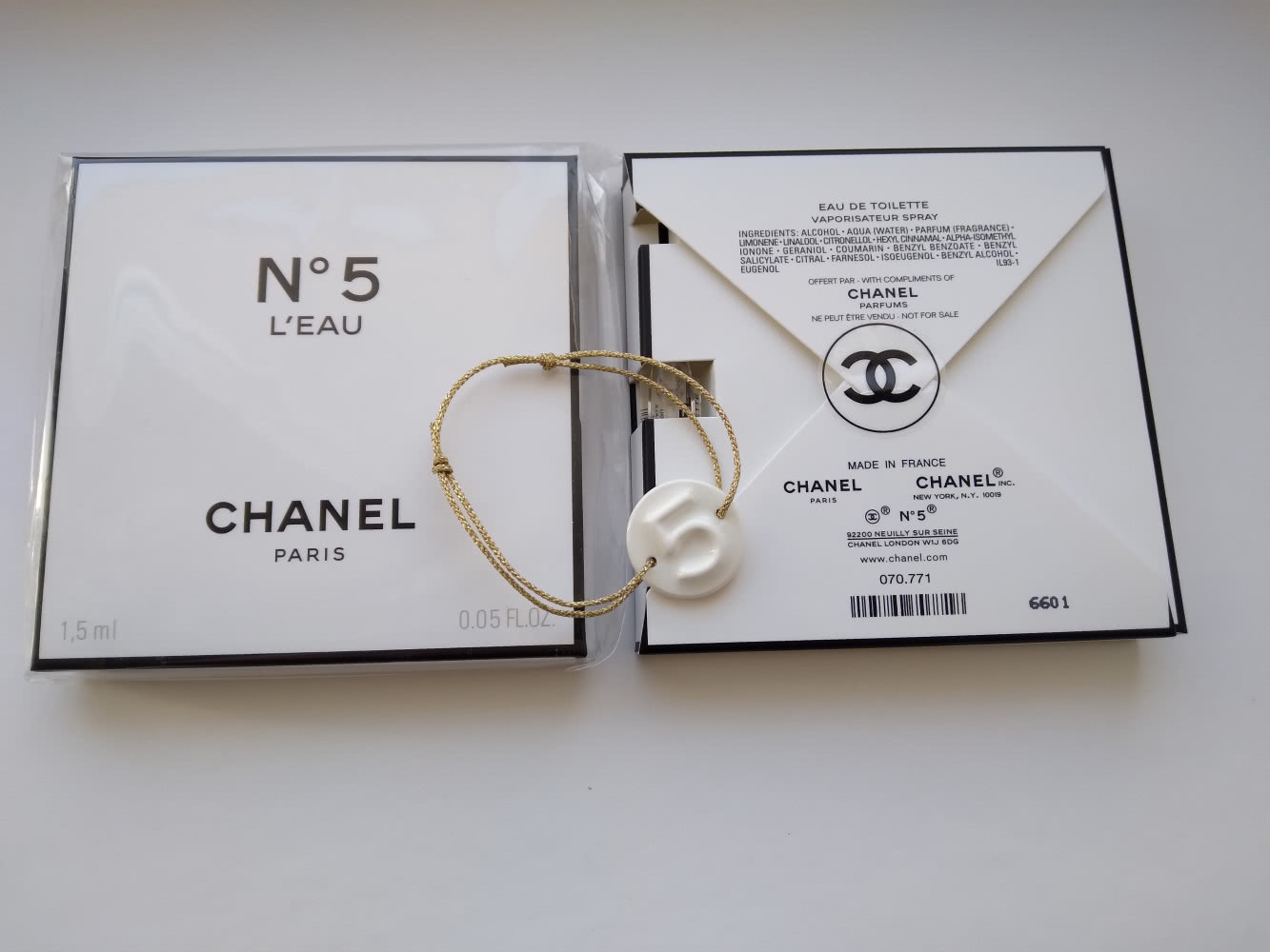 Chanel no 5 L'eau 1.5 ml с браслетом