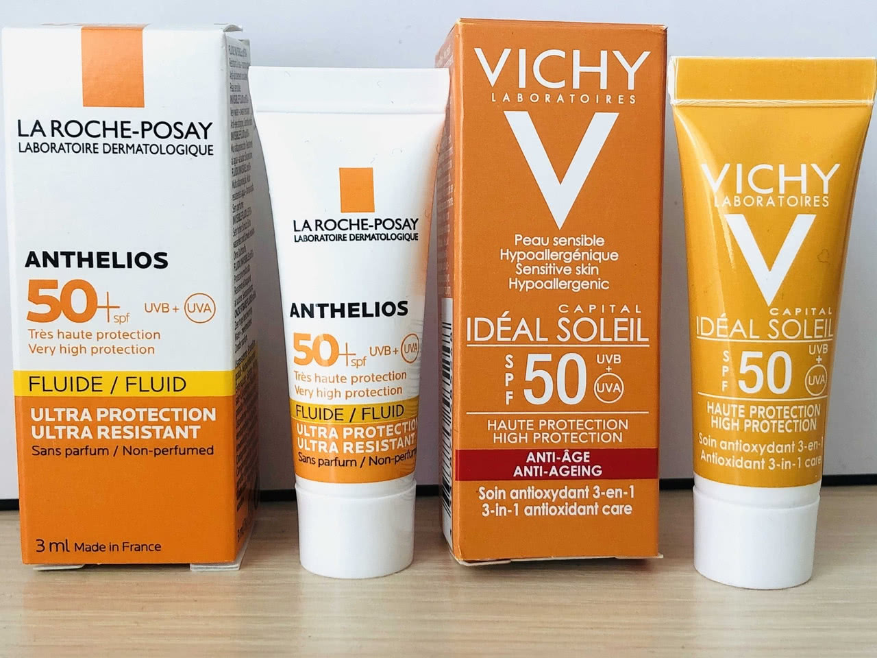 Солнцезащитные средства Vichy и La Roche Posay