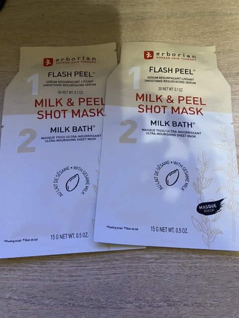 Erborian milk &peel shot mask