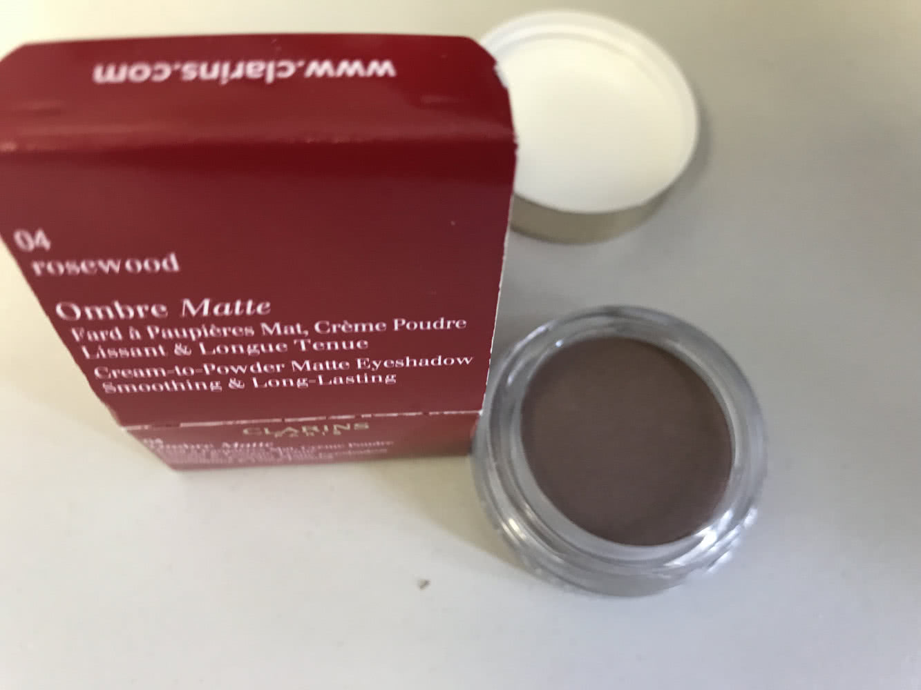 Clarins Ombre Matte Cream-To-Powder Matt Eyeshadow Smoothing & Long-Lasting 04 Rosewood