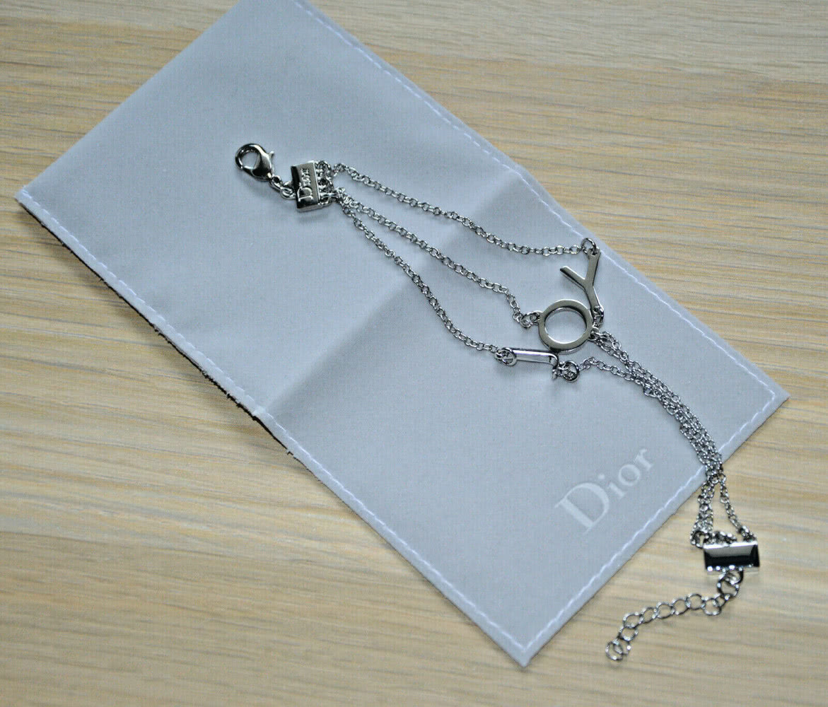 Новый серебристый браслет-цепочка Dior Joy